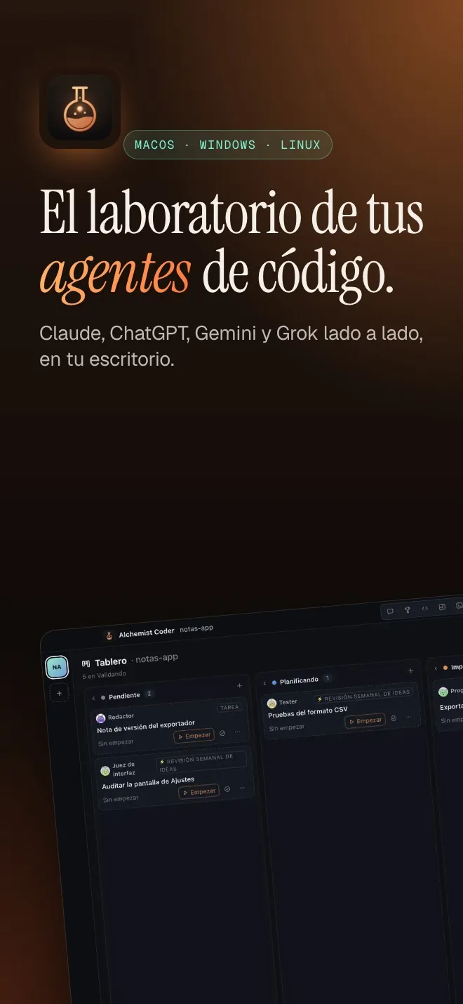 Pantallas de Alchemist Coder